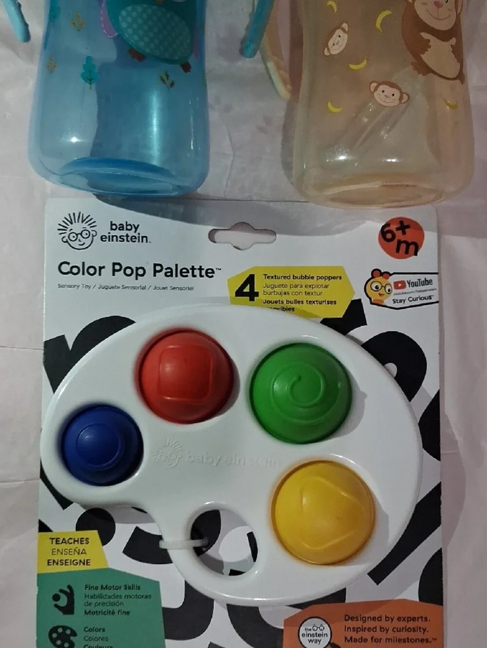 ✨Baby Einstein Sensory Toy & Cribmates Spill-Proof Sippy Cups Bundle Set (3pc)✨